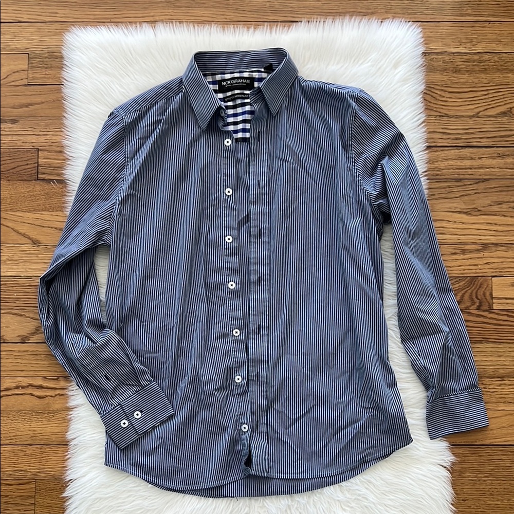 Nick Graham Men's Blue Striped Shirt